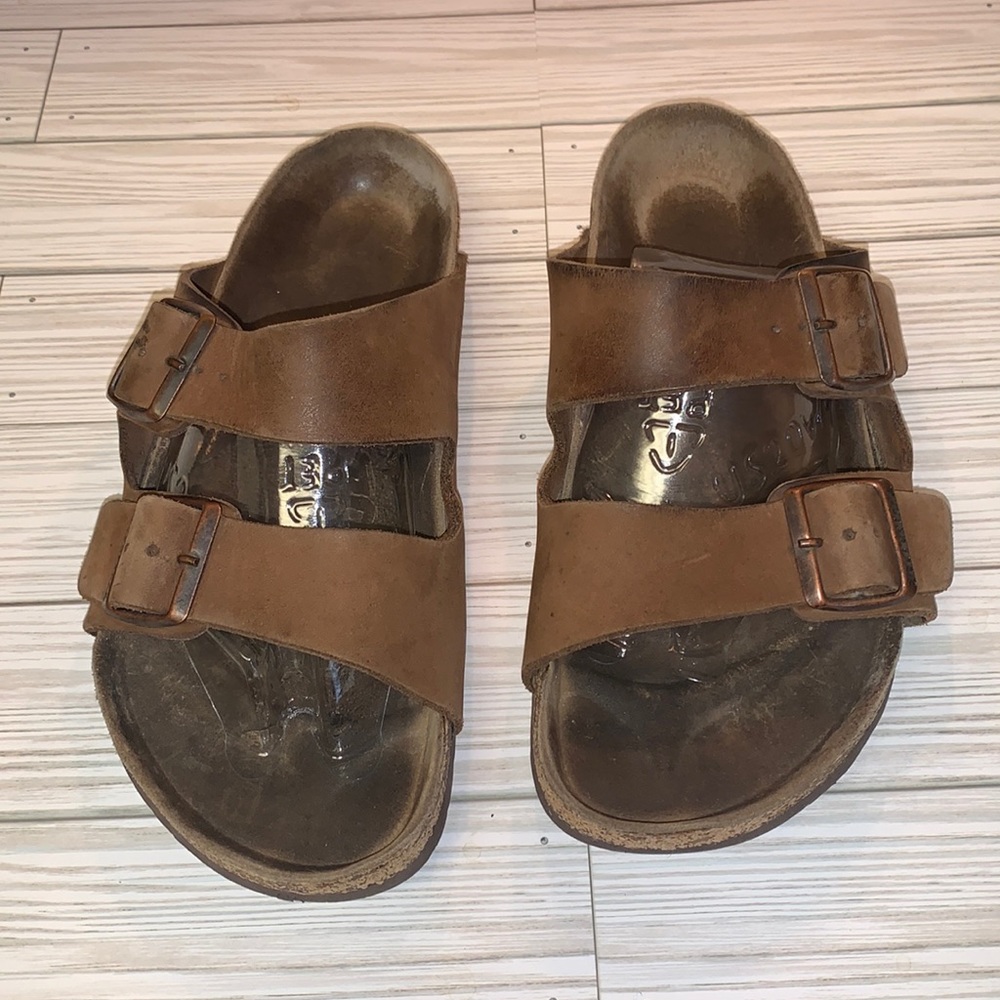 Birkenstock Arizona Brown Strap Sandals Sz 40 9